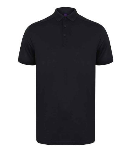 Henbury Slim Fit Stretch Microfine Piqu? Polo Shirt - NAV - S